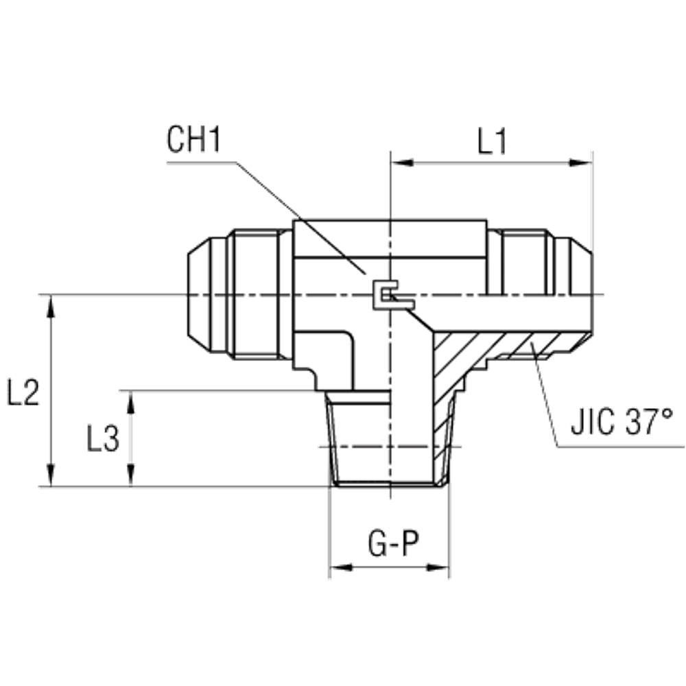 Штуцер FTC JIC 1.1/16" BSP3/4"