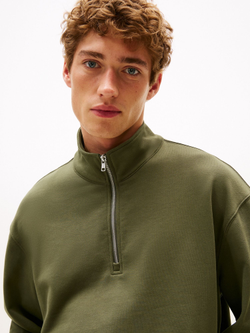 Свитшот на молнии Tommy Hilfiger Classic Quarter-Zip Utility Olive