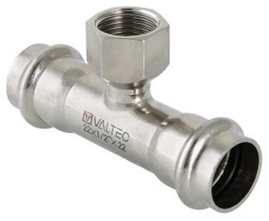 Тройник пресс Valtec 18х3/4" ВР (пресс-фитинги из нерж. стали серии VTi.932.I)