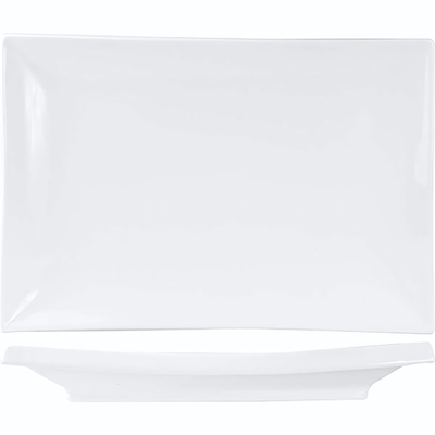 Белое блюдо для суши «Кунстверк» (39х26,1 см) (Цвет: белый)