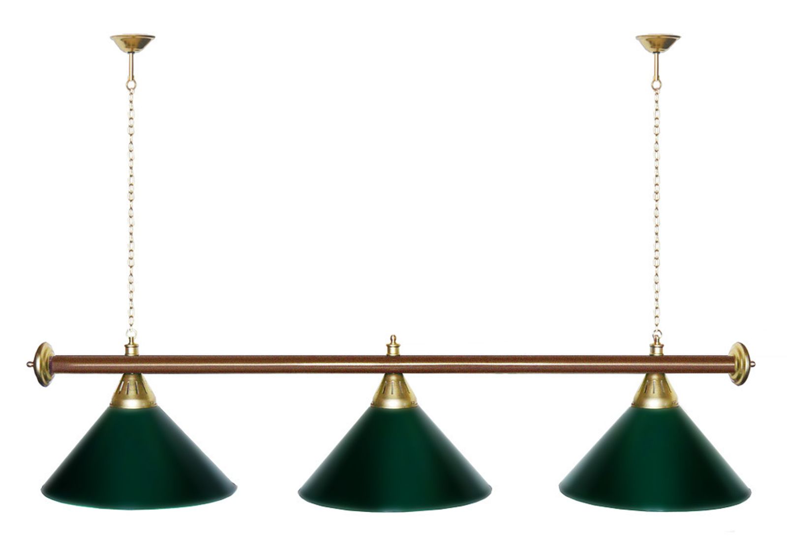 Лампа STARTBILLIARDS 3 пл. (плафоны зеленые,штанга зеленая,фурнитура золото) фото №86