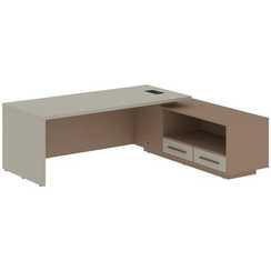 Стол руководителя с тумбой VCT 2319(R)  2300х1900х750 VELION