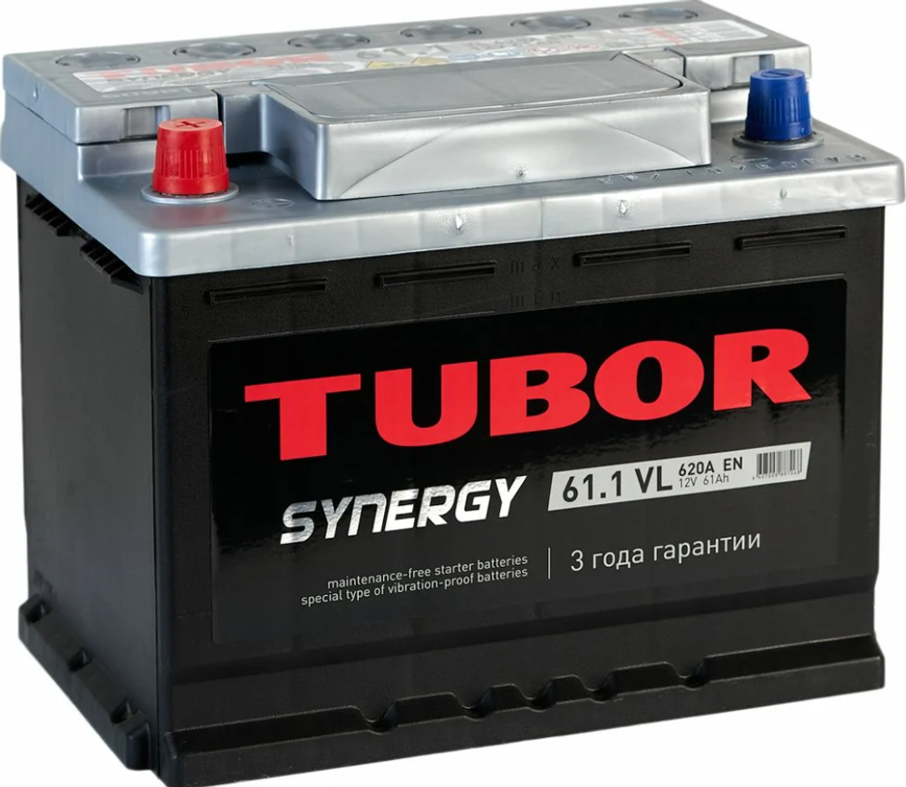 Аккумулятор автомобильный Tubor Synergy 61А/ч 700А прямая
