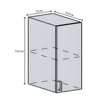 Кухонный модуль навесной Ницца ШВ 350 (В 350, Ф-36), 350х318х716 мм (МФ Сурская мебель)