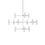 Pendant design lamp  Crown Major by Nemo (White,  12 lampshades)