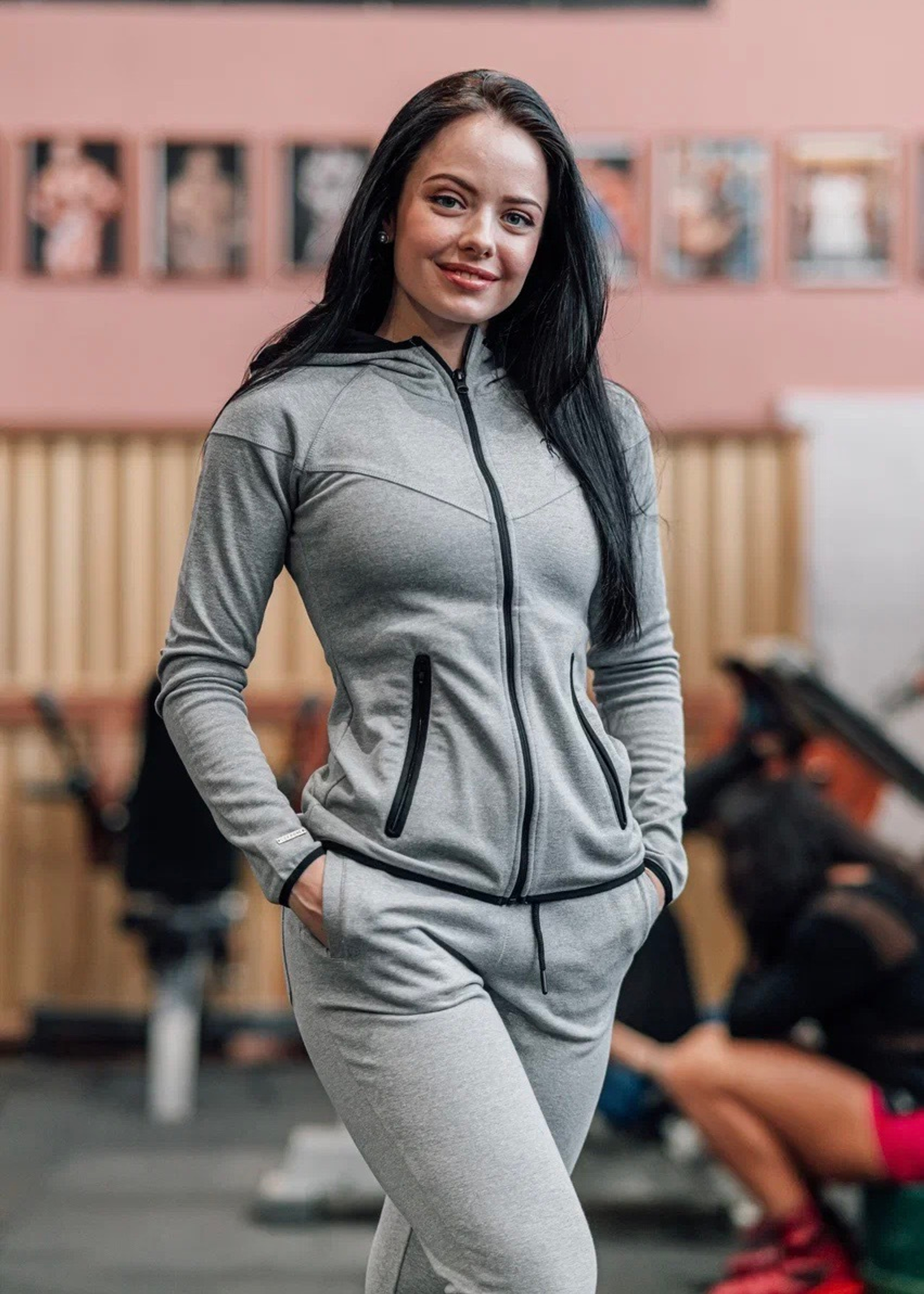 Толстовка Kevin Levrone Hoodie Jacket Melange Grey
