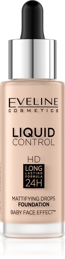 Eveline Cosmetics Liquid Control - Жидкая тональная основа с дозатором, 32 ml