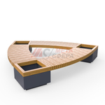 Лавка Rail Road 03 Треугольник с 3-мя вазонами