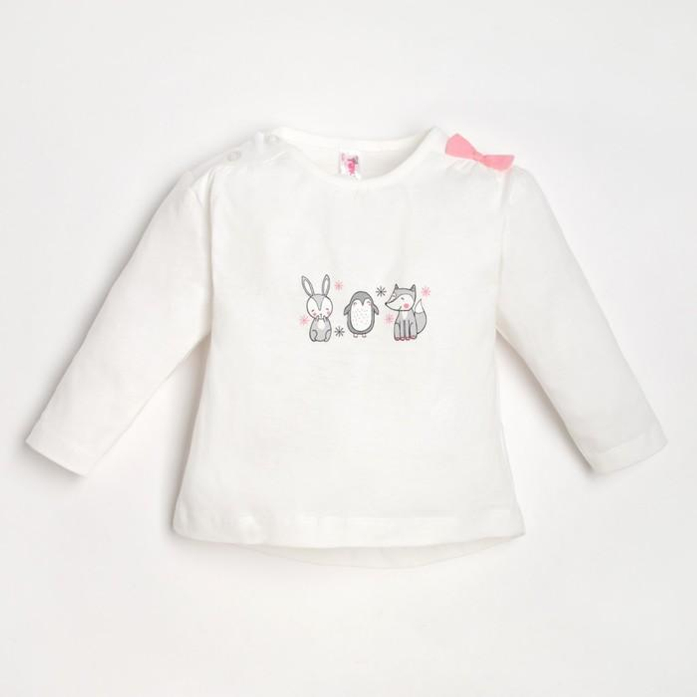 Лонгслив для девочек А.M0946K-0/1, молочный р.68-74 9449732 (Takro)