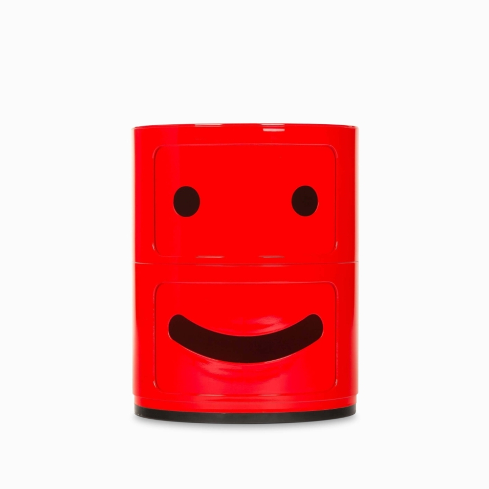 Тумба на 2 отсека Componibili 32х40 красная