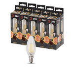 Лампа светодиодная ЭРА F-LED B35-7W-827-E14 7Вт филамент свеча теплый белый свет Е14
