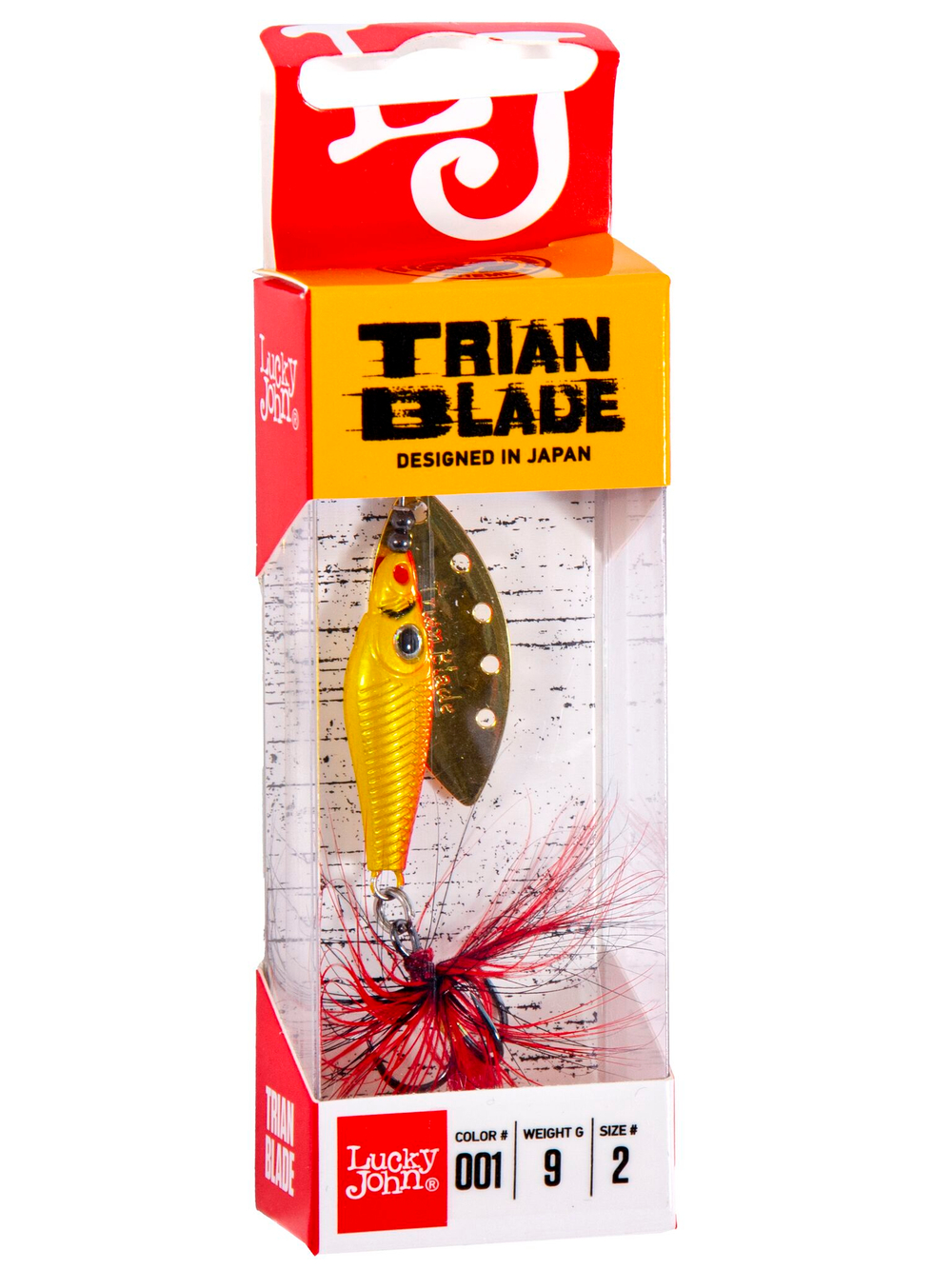 Блесна вращающаяся Lucky John TRIAN BLADE LONG 09.0г 001