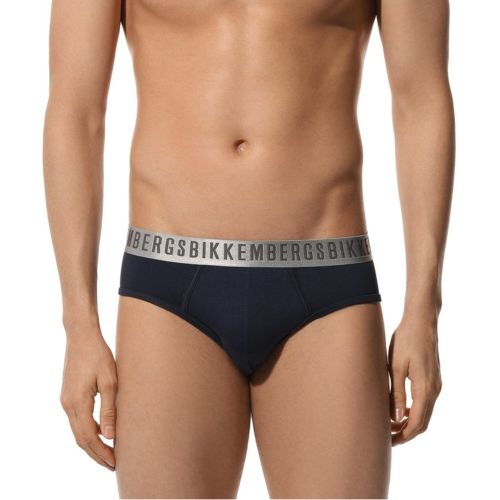 Мужские трусы брифы синие набор 2 в 1 Bikkembergs SILVER BKK1USP11BI/2