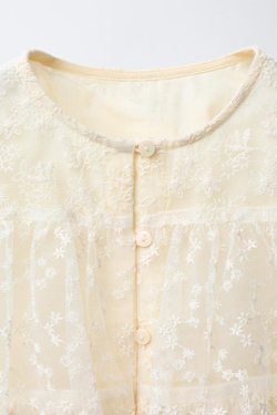 ZARA БЛУЗА ИЗ ШИФОНА, ЭКРЮ