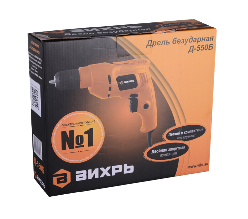 Дрель безударная Вихрь Д-550Б