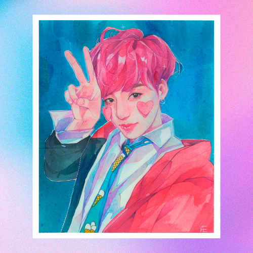 Арт принт / annaermizina.art / BTS / Чонгук #3
