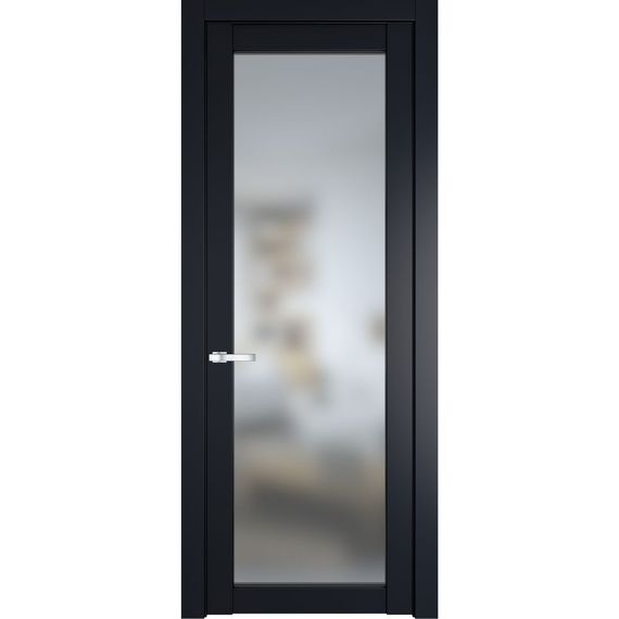 Межкомнатная дверь эмаль Profil Doors 2.1.2PD нэви блу остеклённая