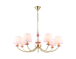 Светильник подвесной LH75025/7 GD/PI золото/розовый E14/7 max 40W D890*800