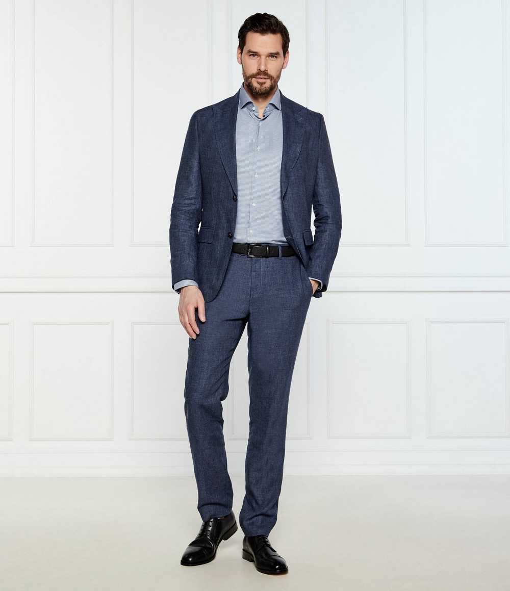 Рубашка H-HANK-spread-C1-222 BOSS BLACK - голубой(50539081)