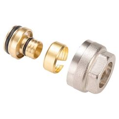 Фитинг обжимной MVI для полиэтиленовой и металполимерной трубы 16х2,2х3/4 под евроконус