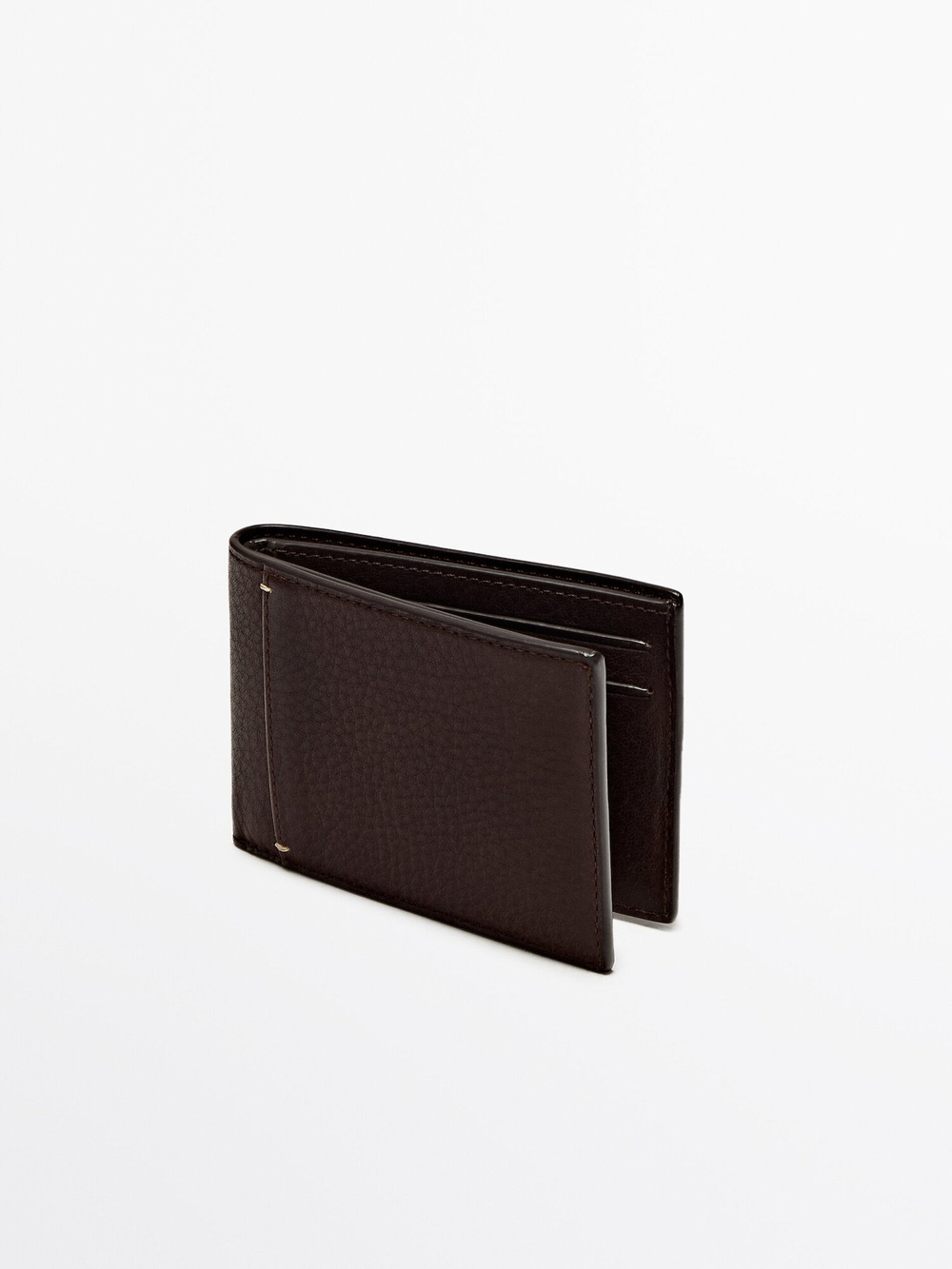 Massimo Dutti Кожаный кошелек, коричневый