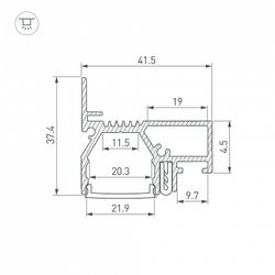 Профиль встраиваемый Arlight STRETCH 042945