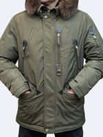 Пуховик зимний хаки