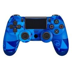 Джойстик беспроводной DualShock №8 для PlayStation 4 с рисунком Rhomb / Ромб (Синий)