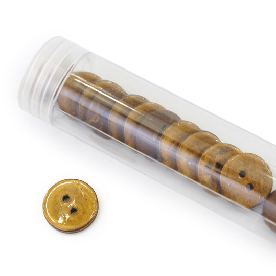 Пуговицы CONCEPT, размер  15 мм, кокос с лаковымм напылением