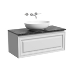 Тумба подвесная Sancos Very, Bianco 995х445х406, под столешницу без отверстия под смеситель, цвет Black Sky