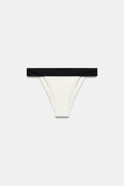ZARA КОМБИНИРОВАННЫЕ ПЛАВКИ-БИКИНИ, ЭКРЮ