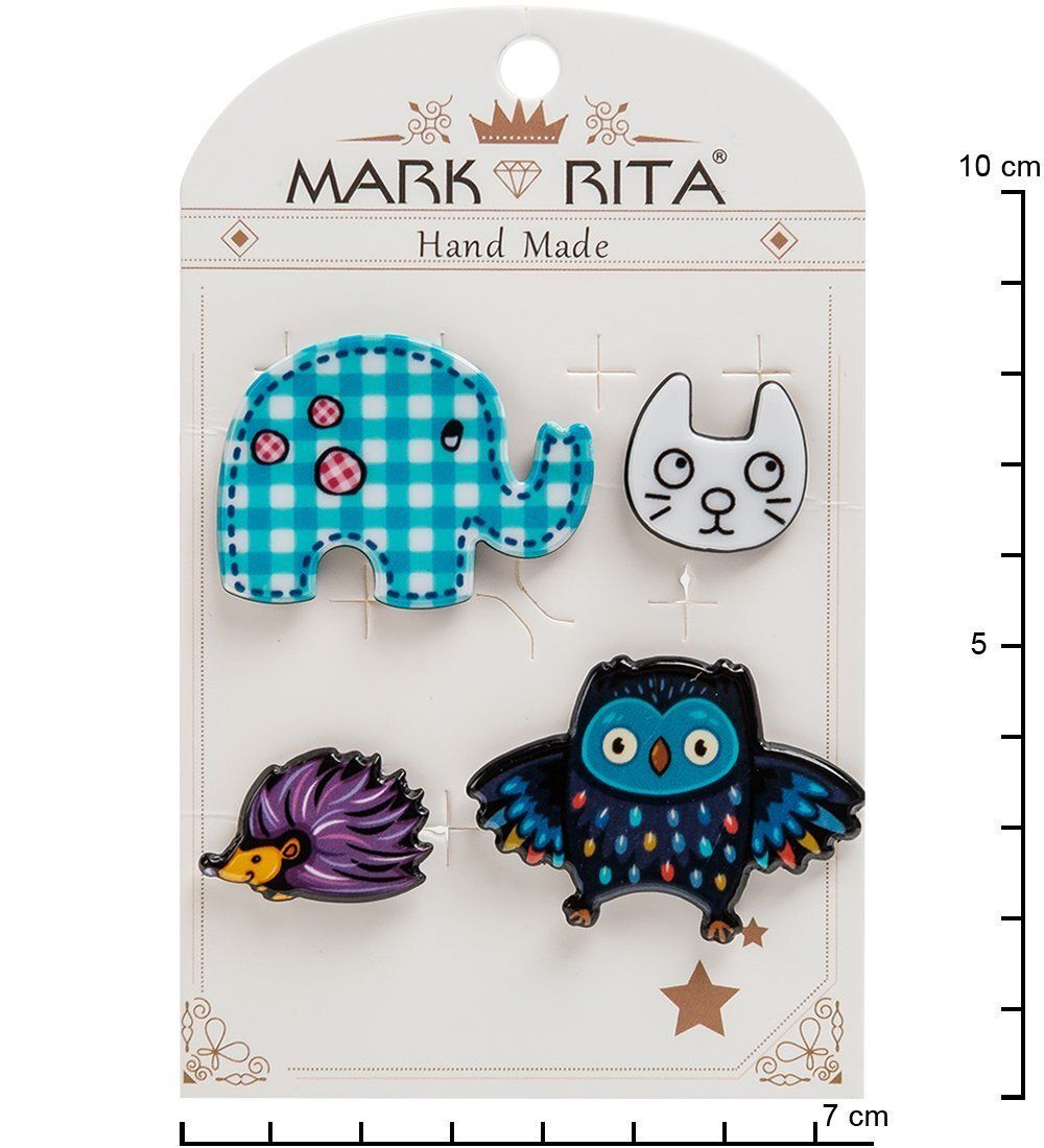 MR- 94 Н-р брошей с цанговым зажимом бабочка «В мире животных» Mark Rita