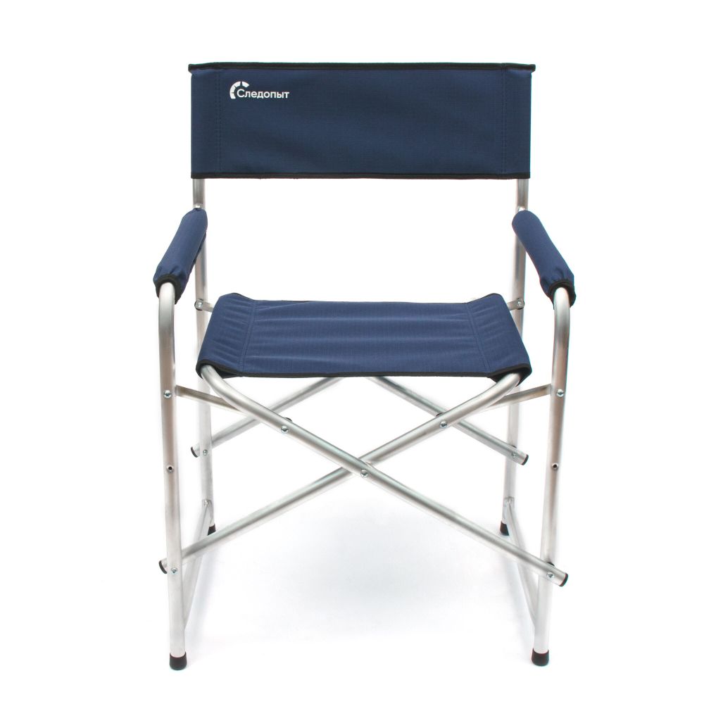 Кресло складное СЛЕДОПЫТ, 560х470х830 мм, алюминий 22 мм, синий/2/