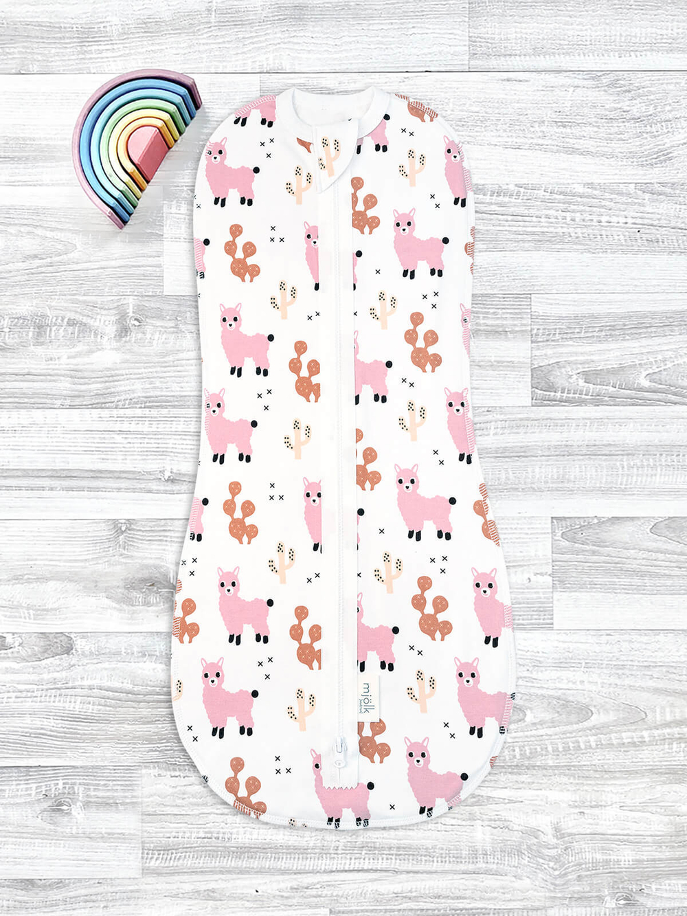 Пелёнка-кокон Mjölk Ламы Девочки, уценка