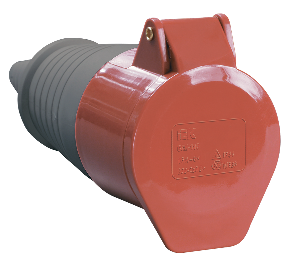 Розетка переносная ССИ-224 32А-6ч/380-415В 3P+PE IP44 IEK
