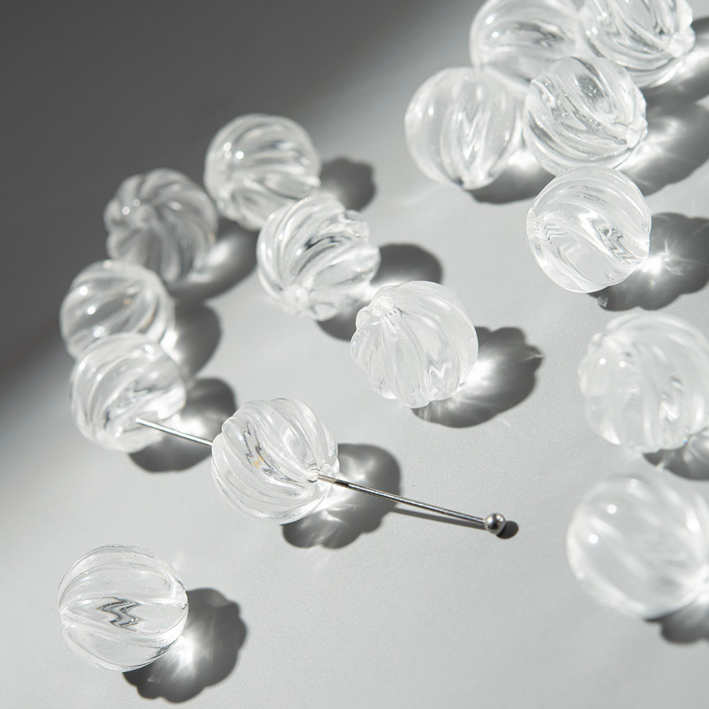 Бусина-разделитель из натурального горного хрусталя, 12мм