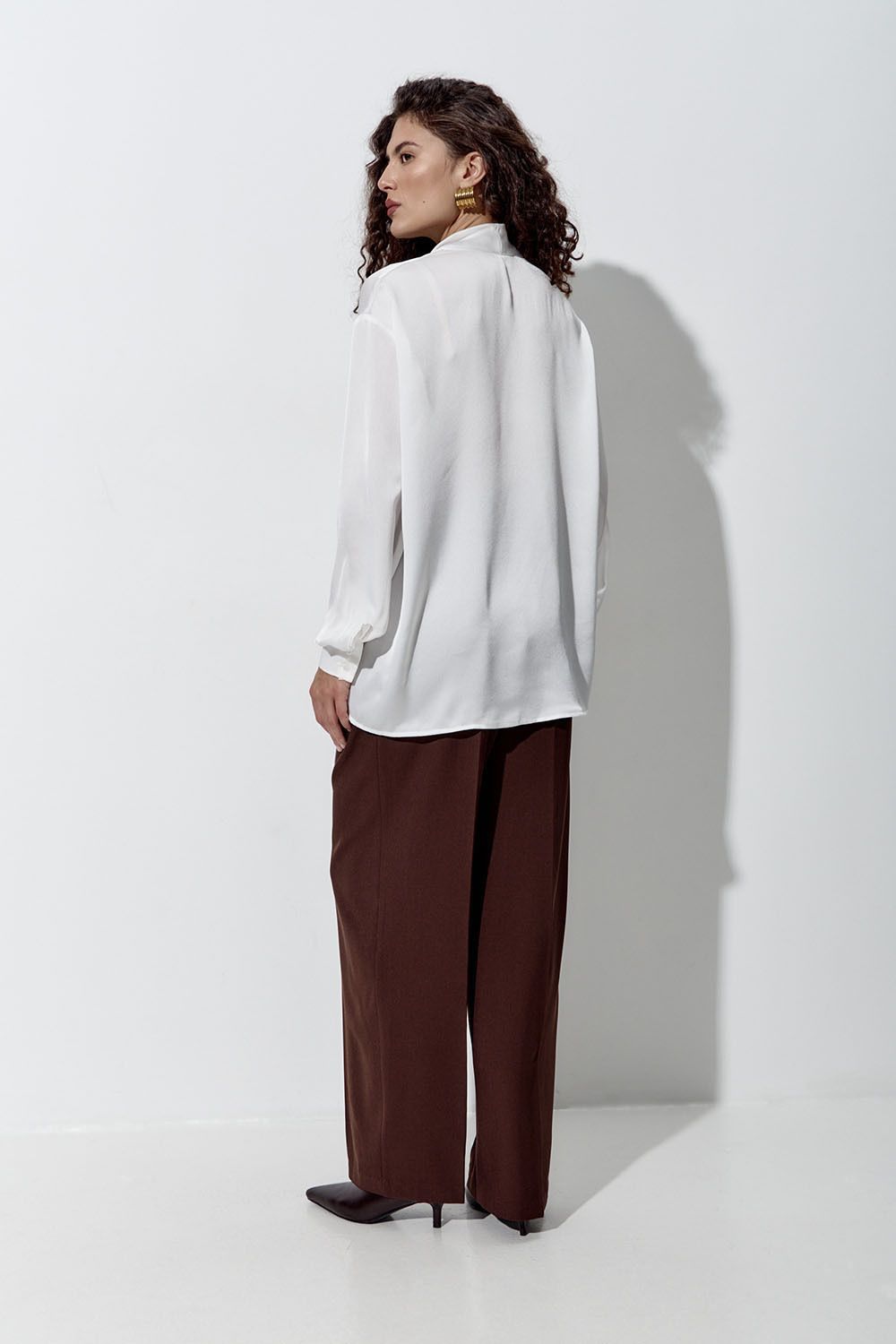 Блуза из шифона цвета айвори