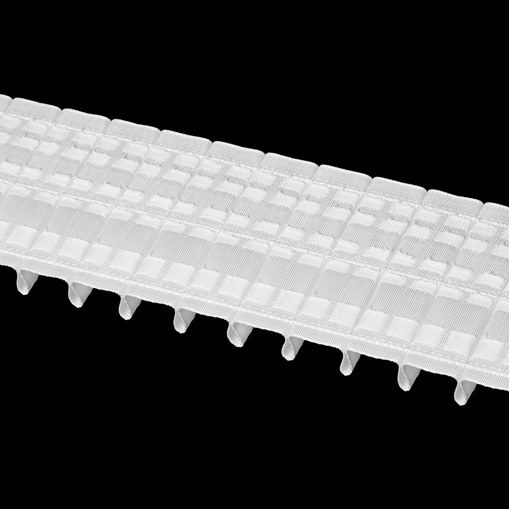 Шторная лента Oz-Is арт. 3951 Р, коэф сборки 1:2,5, цвет белый (ширина 80 mm)