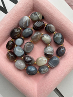 Бусины из агата Ботсвана 12х17мм, галтовка