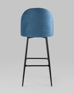 Стул барный Марсель велюр пыльно-синий