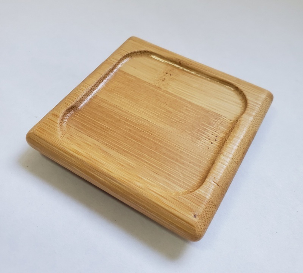 300009 Подставка под пиалу Бейто, квадратная, бамбук