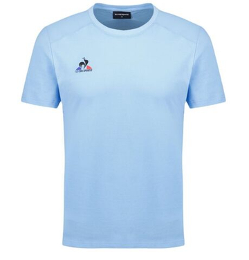 Мужская теннисная футболка Le Coq Sportif Tennis Short Sleeve N°4 - небесный