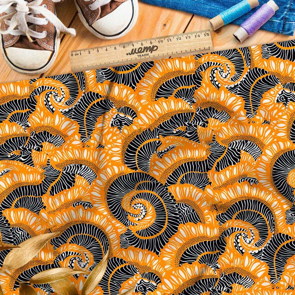 Ткань премиум дюспо морская фантасмагория