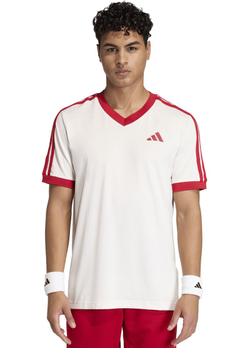 Мужская теннисная футболка Adidas Classics - chalk white/power red