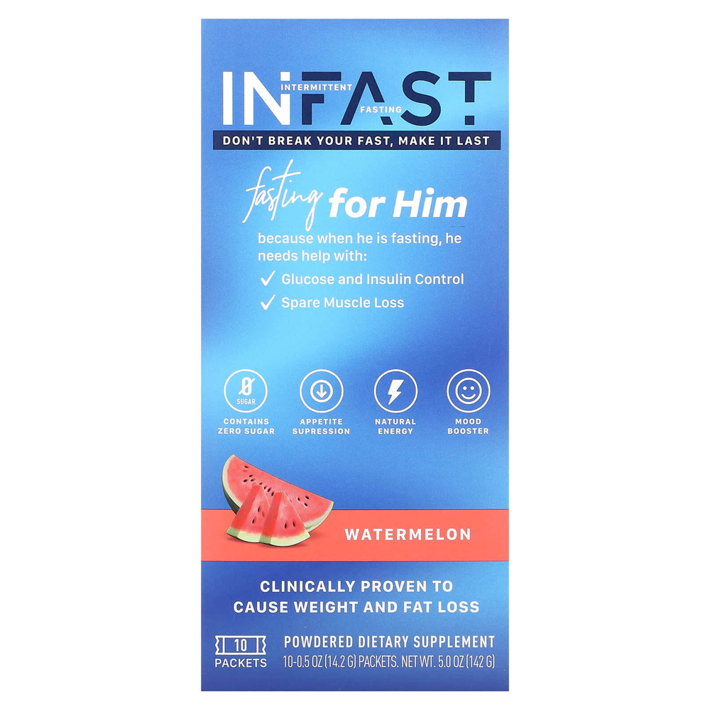 Real Ketones, INFAST, для мужчин, арбуз, 10 пакетиков по 14,2 г (0,5 унции)