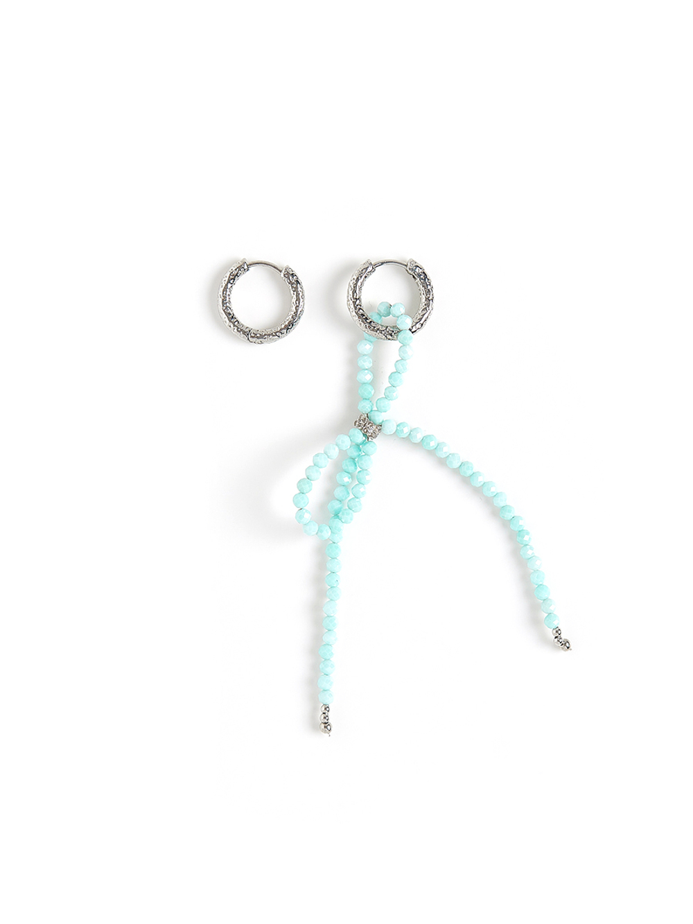 Серьги "Bow Blue Zircon"