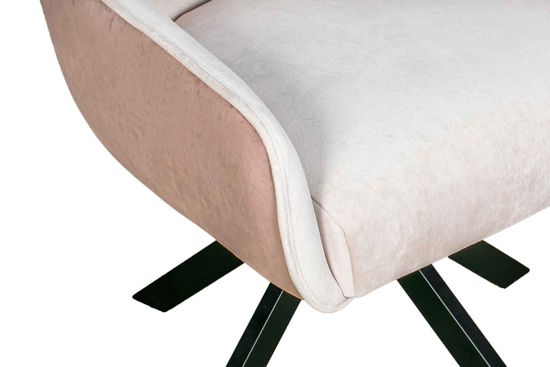 Стул NATALIE-2. поворотный, Model Cream / Model Cacao / Черный