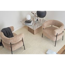 Кресло HugMe, букле, миндальное молоко