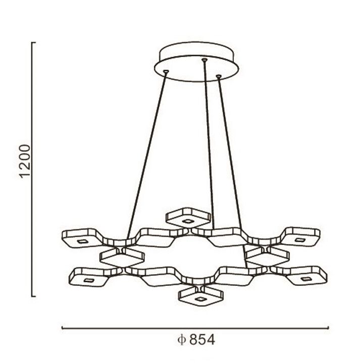 Подвесной светодиодный светильник Romatti Cullinan Favo L11137E