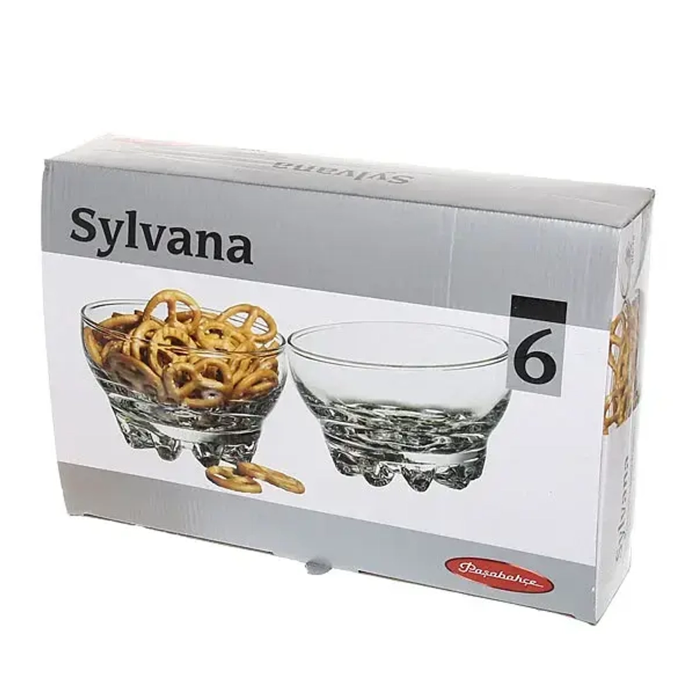 Набор стеклянных салатников 6шт 100мл «Силивана» 43258